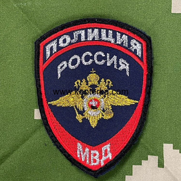 Шеврон Полиции Орёл общийнового образца, приказ 777, вышитый На липучке