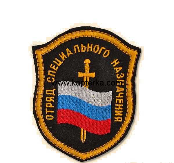 Шеврон вышитый Отряд Специального Назначения, триколор, меч