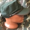 Кепка для офисной формы нового образца с ремешком и кокардой Оливковая