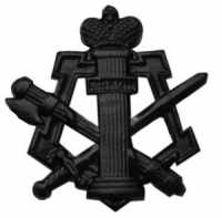Эмблема ФСИН пластиковая чёрная.