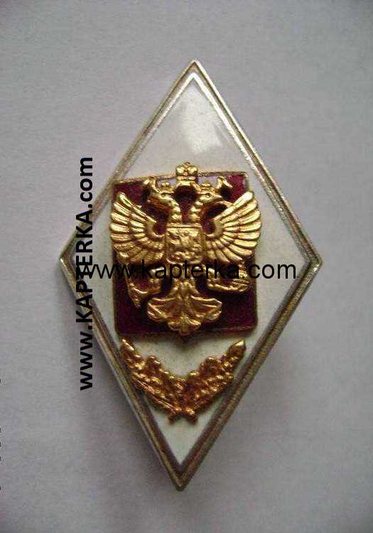 Знак ВВУЗ Академия, орёл на щите.