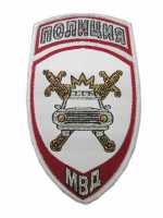 Шеврон Полиция ДПС ГИБДД, белый фон. 