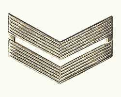 Знак различия Младший Сержант, металлический золотой. 
