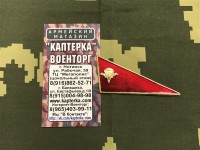 ​Угол (Околыш) ВДВ на берет, малый, красный, эмблема золотая​