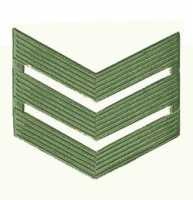 Знак различия Сержант, металлический защитный.   