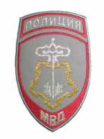 Шеврон Полиция ОВО, серый фон.  