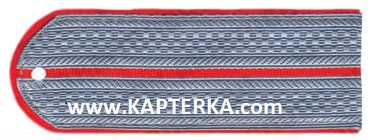 Погоны Полиции, голубые, 1 красный просвет. ( картон ).
