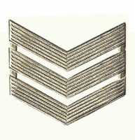 Знак различия Сержант, пластиковый золотой. 