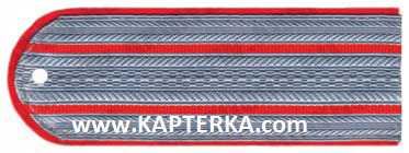 Погоны Полиции, Голубые, 2 красных просвета. ( пластик ).