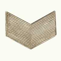 Знак различия Старший Сержант, пластиковый золотой.