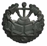 Эмблема Инженерные войска металлическая защитная, старого образца.