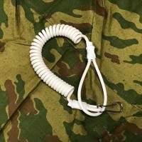 Ремень страховочный для пистолета Спираль Пружина, Белый