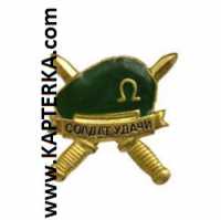 Знак Берет солдат удачи, зелёный, на пимсе. 