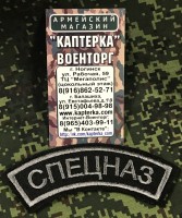 Нашивка Дуга СПЕЦНАЗ вышитая серая без липы