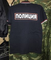 Поло Полиция, иссиня-чёрное, короткий рукав