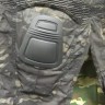 Костюм Тактический с боевой рубахой Чёрный Мультикам  (MulticamBlack) пластиковые наколенники/налокотники